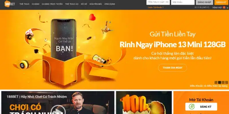 Khuyến mãi 188Bet Khuyến mãi 188Bet dành cho thành viên VIP