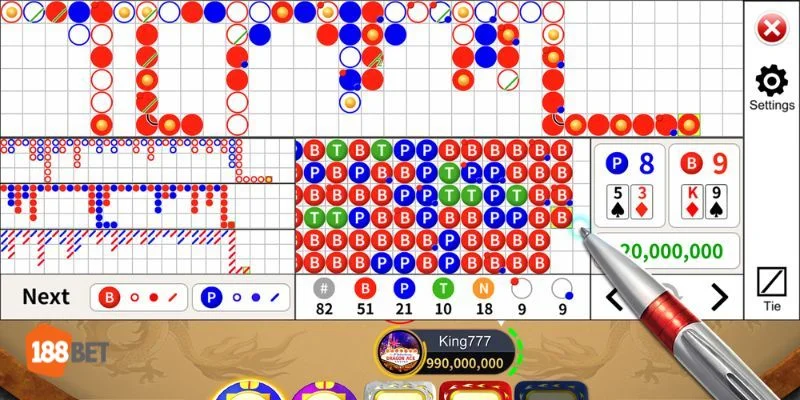 Cách Soi Cầu Baccarat Chuẩn Mực Từ Cao Thủ Chơi Tại 188BET cach soi cau baccarat 4